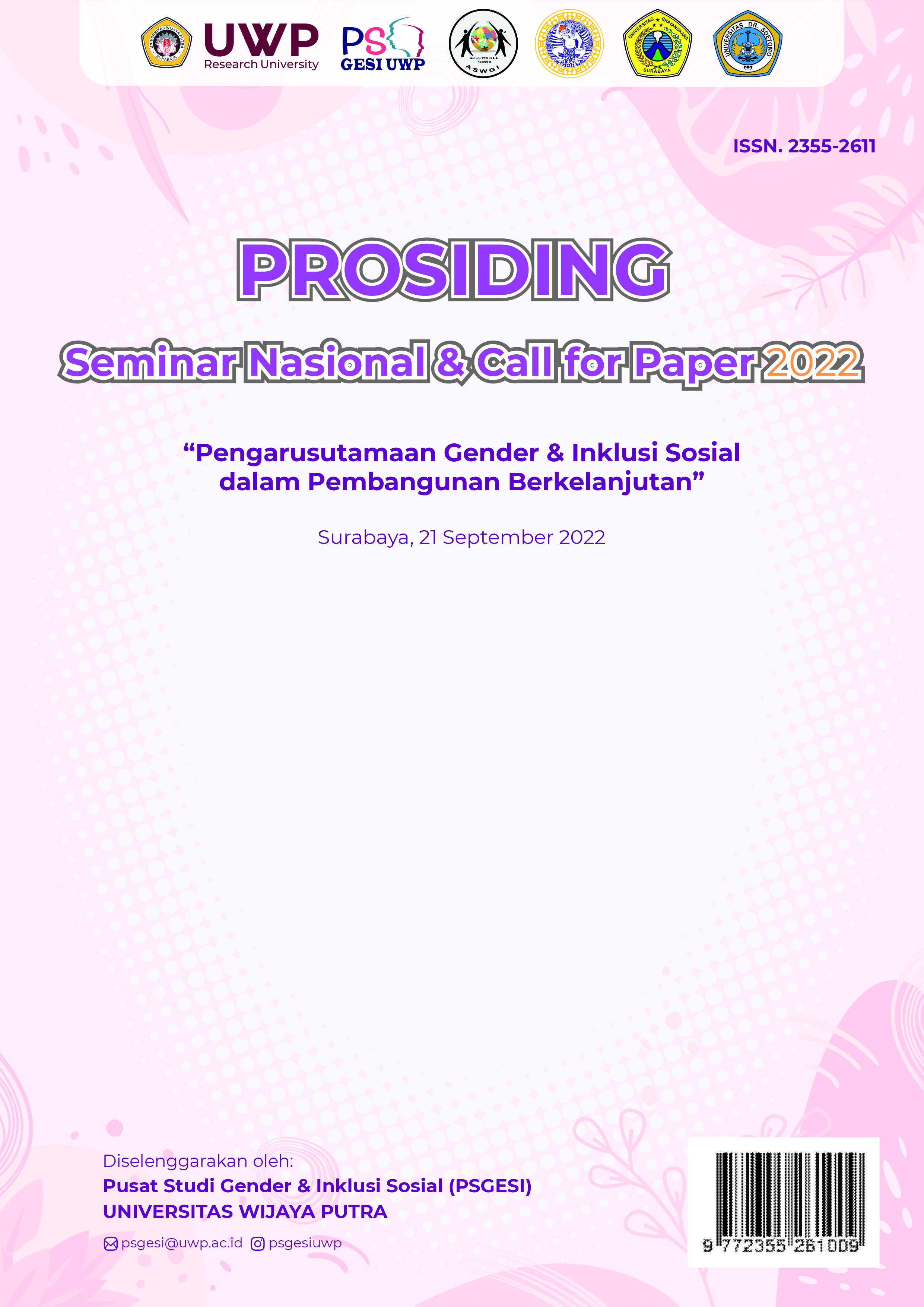 					Lihat Vol 9 No 01 (2022): Prosiding Seminar Nasional & Call for Paper PSGESI UWP, September 2022
				